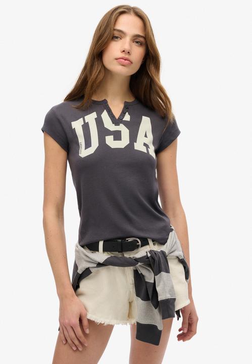 Image du produit Superdry T-shirt à motif et encolure crantée Athletic Essentials (16)