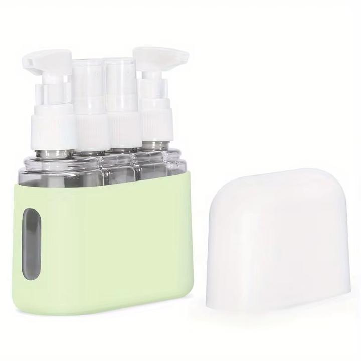 Swissdetector Praktisches und elegantes 4-in-1-Reiseflaschenset - 50Ml - Grün (Tasche)