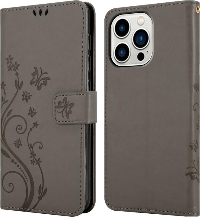 Produktbild Cadorabo Hülle für Apple iPhone 14 PRO MAX im Flower Book Style (Apple iPhone 14 Pro Max)
