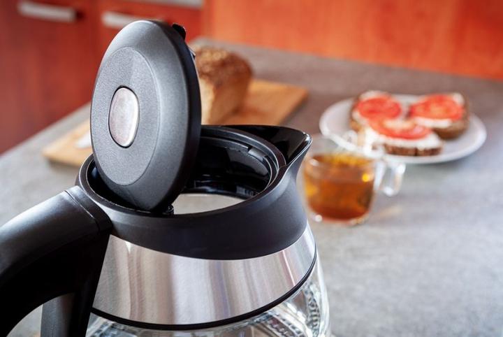 Actual product image Eldom C520 LUX glass kettle capacity 1 7 l water temperature control panel 2200 W. (1.70 l, EU plug)
