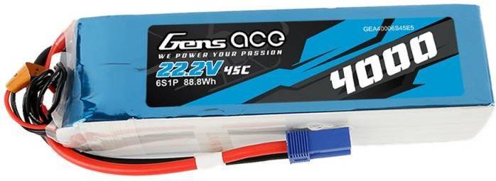 Actual product image Gens Ace RC Battery LiPo 4000 mAh 22.2 V 45C (22.20 V, 4000 mAh)