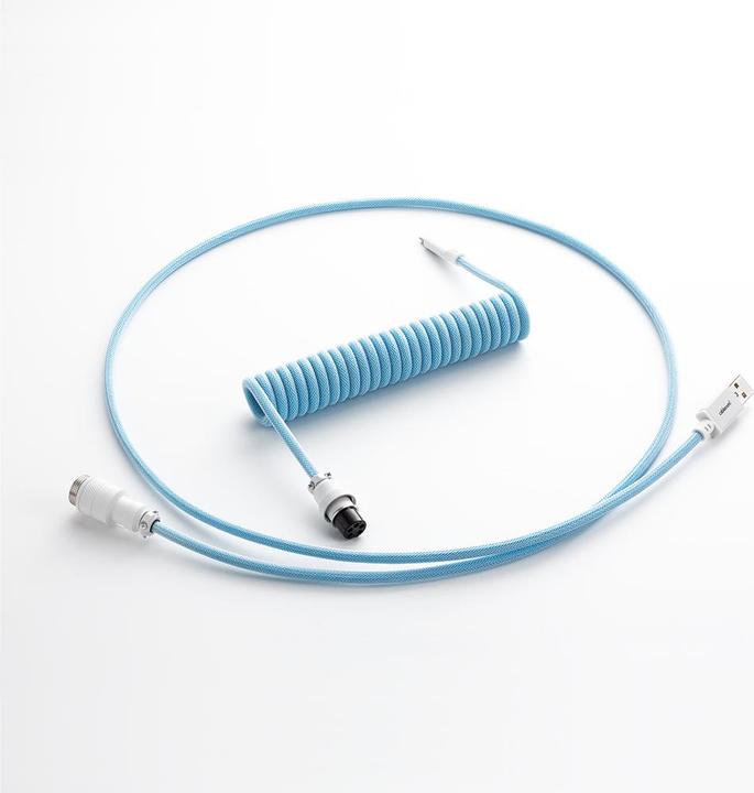 Produktbild CableMod Pro Coiled Keyboard Cable USB-C zu USB Typ A, Blueberry Cheesecake (1.50 m, USB 2.0)