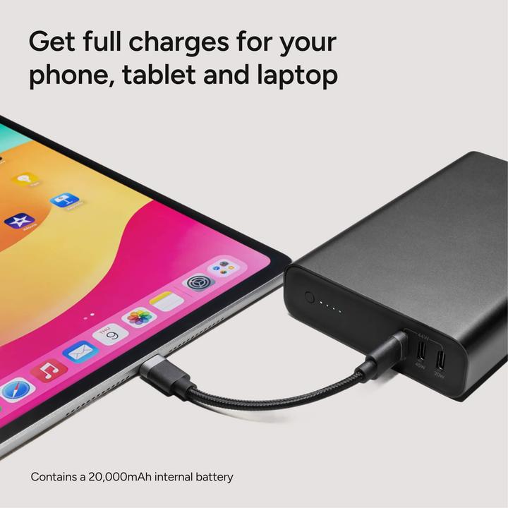 Produktbild mophie Powerstation Pro Schnellladegerät Powerbank 20.000mAh Schwarz (20000 mAh, 45 W)
