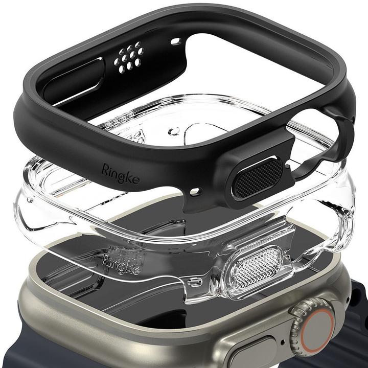 Immagine prodotto Ringke Išmaniojo laikrodžio Apple ekrano rėmelis, Skaidrus ir Juodos spalvos, 49mm, 2vnt.