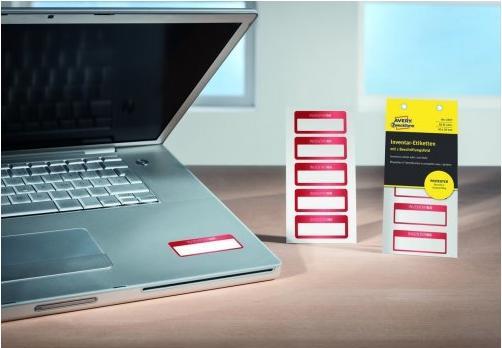 Produktbild Avery Inventaretiketten aus silberner Polyester-Folie