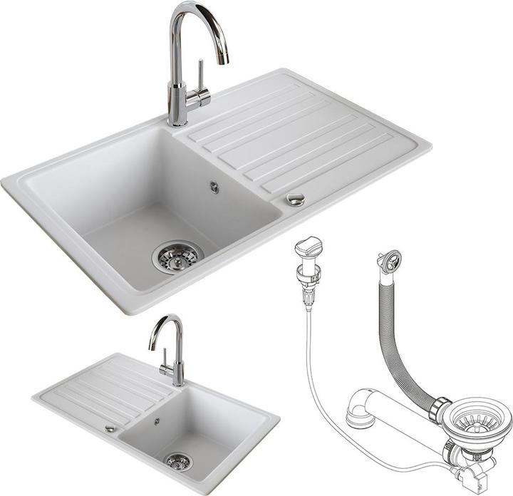 Actual product image Bergström Spülbecken (Fitted sink, 46 cm, 76 cm)