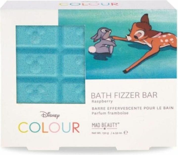 Actual product image Mad Beauty Sparkling bath bomb in the shape of a chocolate table Colour Bath Fizzer Bar Bambi 130 g (Bath truffles)