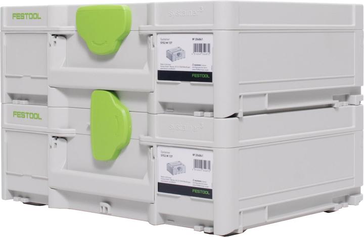 Image du produit Festool SYS3 M 137 Set de Coffrets Systainer 396 x 296 x 137 mm - 10,4 l (2x 204841)