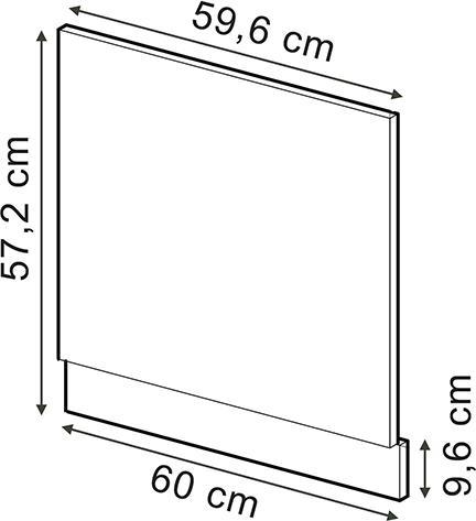 Immagine prodotto Vicco Geschirrspülblende R-Line, Beton/Anthrazit, 60 cm, AP Eiche