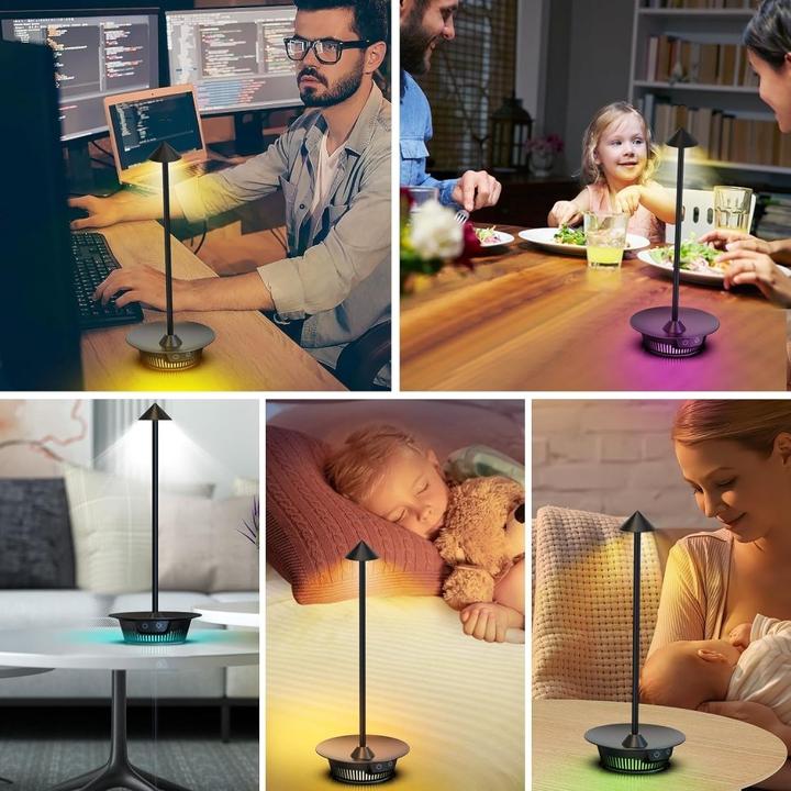 Produktbild Techly Kabellose LED-Lampe mit RGB-Sockel Touch Dimmbar (130 lm)