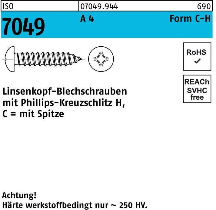 Actual product image Self-tapping screw ISO 7049 LIKO w.point/cross recess-PH C 4.2 x 25 -H A 4 (500 Screws per piece)