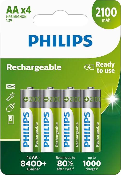 Produktbild Philips Battery Multilife AA / R6 2100mAh 4 pcs. (4 Stk., AA, 2100 mAh)