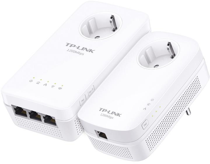 Image du produit TP-Link AV1200 GigabitPowerline ac WLAN KIT avec prise avant jusqu'à 1200Mbps de débit de données en (1200 Mbit/s)