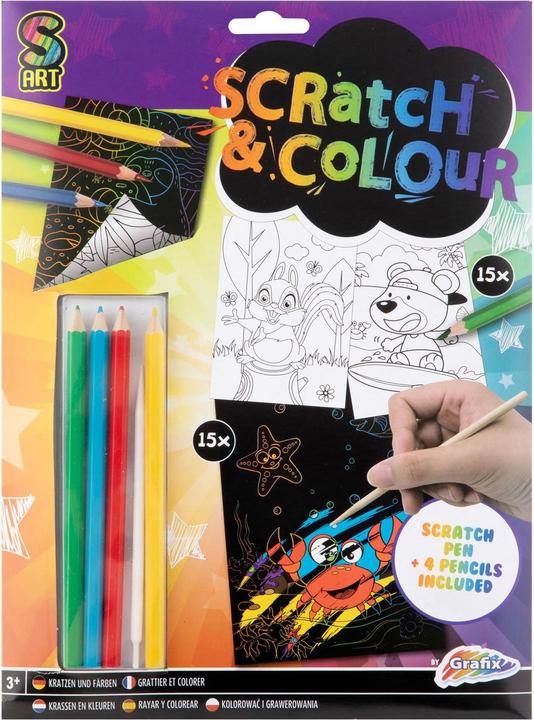 Actual product image Grafix Craft set Scratch and Colors A4