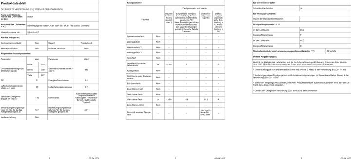 Produktbild Bosch Hausgeräte 13565 (440 l)