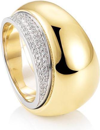 Breuning RING - BRILL. 0,233 Ct. H/si (56, 750/18 K Gold)
