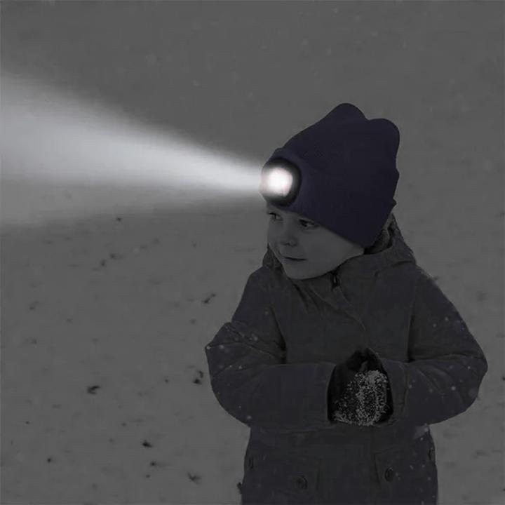 Actual product image Out of the blue Beanie hat with LED light universal size grey