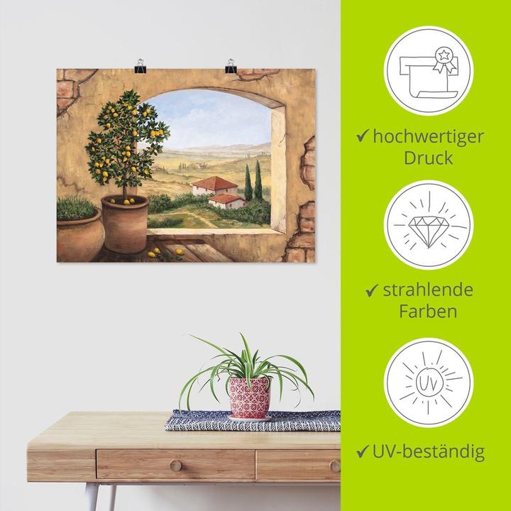 Image du produit Artland Poster Fenêtre en Toscane T5ZG (120 x 90 cm)