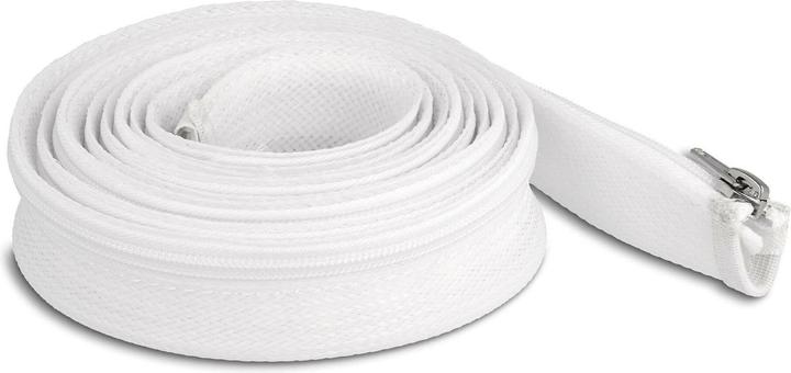 Actual product image Delock Braided hose with zipper heat resistant 3 m x 30 mm white (Cable conduit, 300 cm)