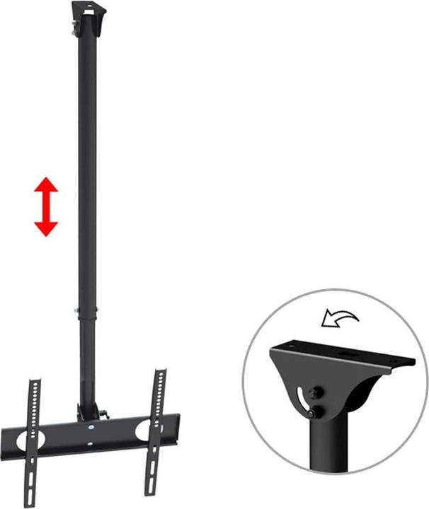 Actual product image Maclean MC-631 - VESA Monitor/TV Holder, 32-55", black, 50 kg (Ceiling, 55", 50 kg)