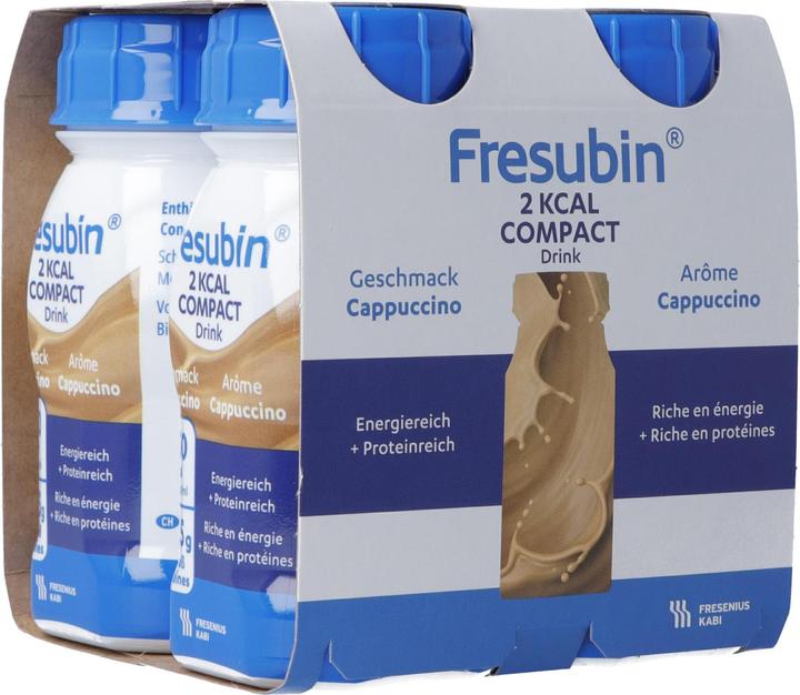 Image du produit Fresubin 2 kcal Drink Compact Cappuccino, 4x 125 ml (4 pièce(s), Liquide, 635 g)