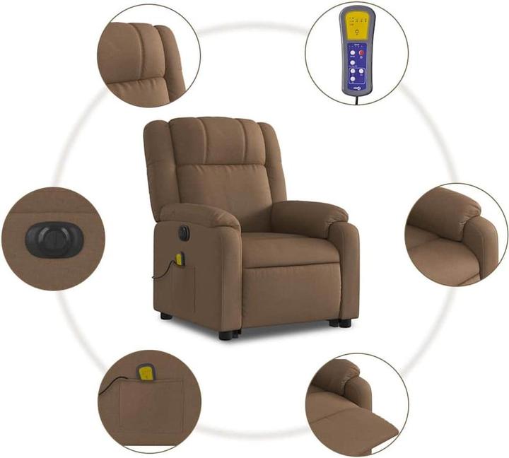 Immagine prodotto VidaXL Poltrona massaggiante elettrica con tessuto di supporto