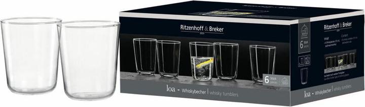 Ritzenhoff & Breker Whisky glass LOA, 315 ml made of soda lime, dishwasher-safe, height: 100 mm (3.15 dl, 6 x, Whisky glass)