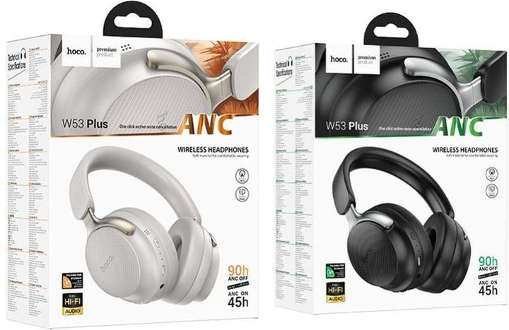 Image du produit Hoco W53 Plus Tone Headset mit ANC In-Ear Wireless Bluetooth Grau (ANC, 45 h, Sans fil)
