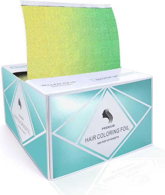 Vellen Hair Pop Up Folien 600 Stk. Gelb/Grün