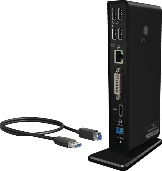 Image du produit Icy Box IB-DK2241AC - Multi-Dock USB Type-A 3.0 (USB-B, 11 Ports)