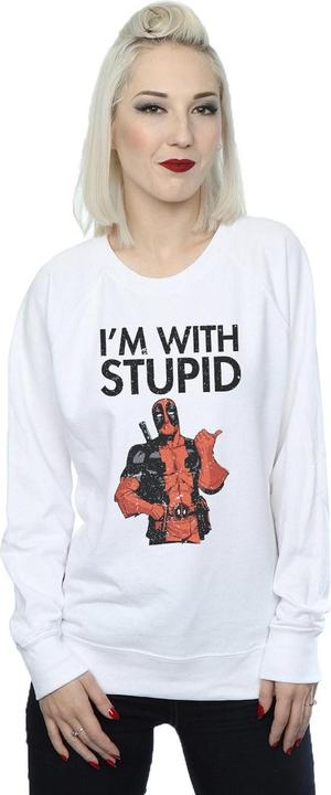 Deadpool I'm With Stupid Sweatshirt (S)