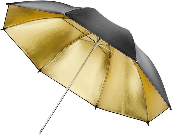 Produktbild Walimex 4f Blitzhalter inkl. SB 60, Schirm gold (Schutzfolie)