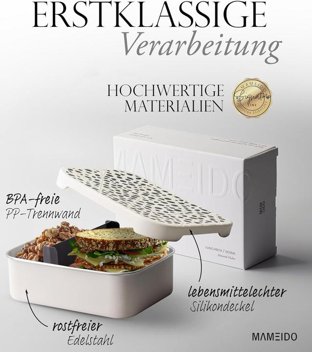 Actual product image Mameido Brotdose, unterteilt
