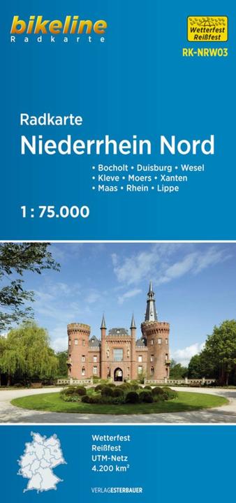 Produktbild Bikeline Radkarte Niederrhein Nord
