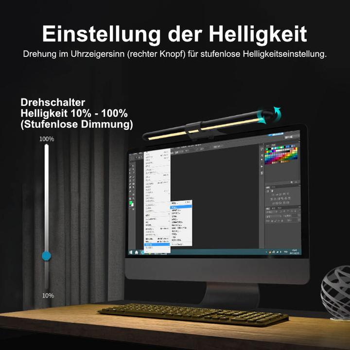 Image du produit Hermex Screenbar Éclairage de l'écran Éclairage du moniteur LED