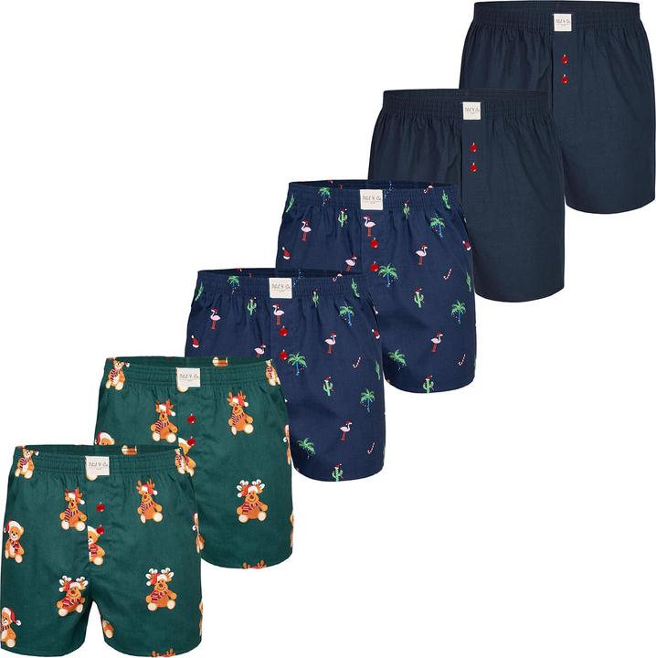 Phil & Co. Berlin Boxer Chrstimas Boxer 6er Pack (XL, 6er Pack)