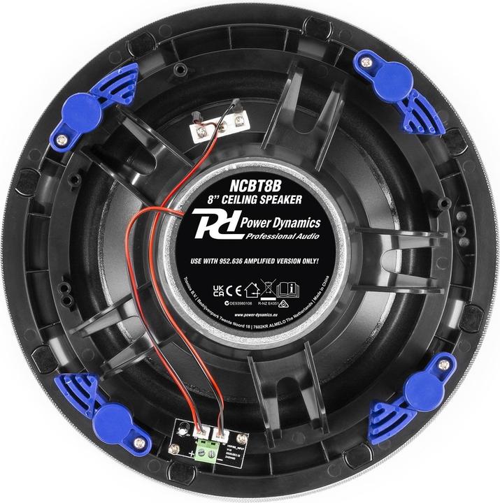 Produktbild Power Dynamics Deckenlautsprecher NCBT8B 2-er Set, 2x 40W, Schwarz (Aktiv, 1x 80 W)
