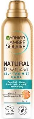 Actual product image Garnier Amb Sol No Streaks Bronzer Body Mist Natural Bronzer 150ml (Self tanning foam, 150 ml)