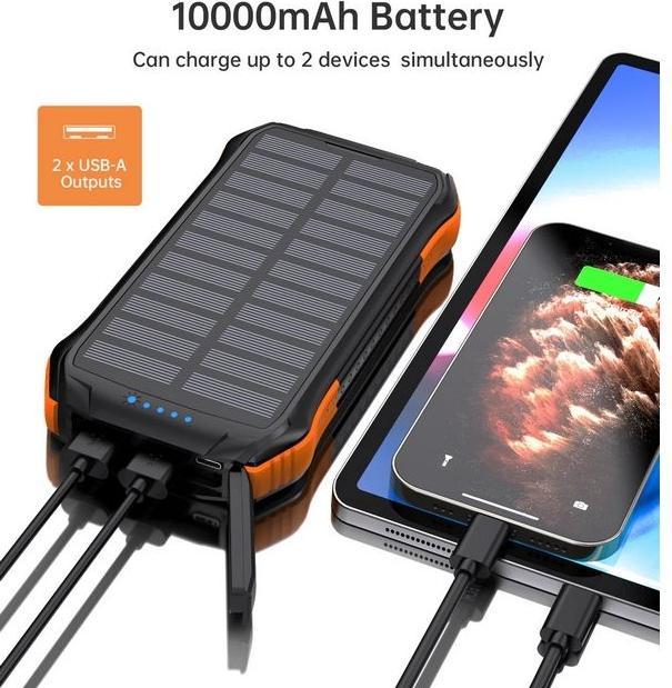 Produktbild Choetech Externer Akku mit Solarladung (10000 mAh, 37 Wh)