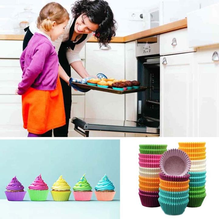 Produktbild König Design 100 Muffinförmchen Pralinenförmchen Papier Backform Backen Haushalt Backzubehör