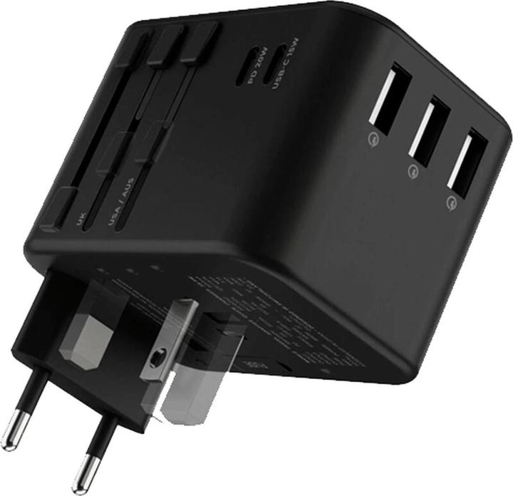 Rolling Square Rollingsquare World Travel 5-USB Quick Charger 35.5W Black (35.50 W)