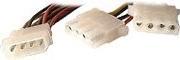 Image du produit Exertis Connect Câble d'alimentation en Y, 2x 4 broches Molex femelle vers 1x 4 broches Molex mâle, 0,2 m (0.20 m)
