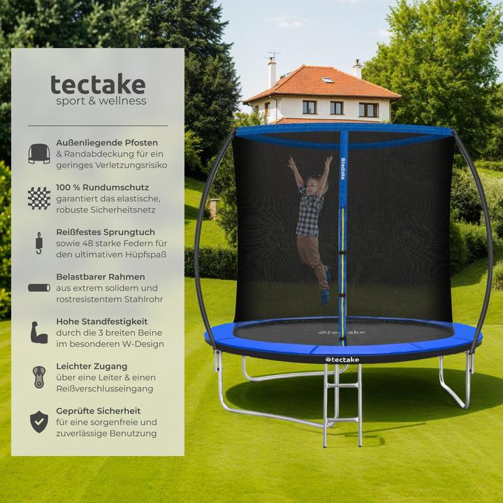 Image du produit tectake Trampoline Jumpy avec filet de sécurité (244 cm)