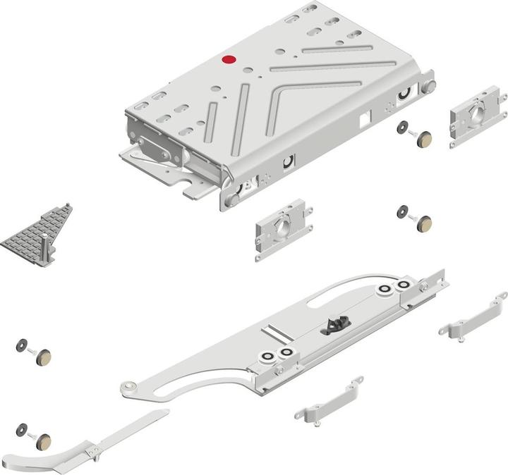 Actual product image Cinetto PS40 Sliding door fitting third door centre left Outer front flush with front