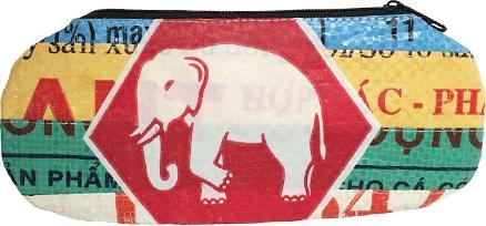 Immagine prodotto Bekos Upcycling - Custodia per occhiali da borse riciclate Patchwork Elephant R