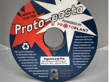 Actual product image Proto-pasta Magnetic iron (Metal, 1.75 mm, 500 g, Silver)