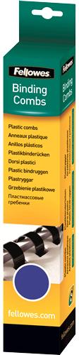 Actual product image Fellowes Binder spine 8mm, 21 rings, blue, 25pcs.