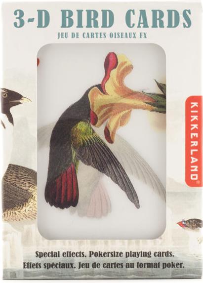Produktbild Kikkerland 3D bird playing cards (Französisch, Deutsch, Portugiesisch, Englisch, Spanisch, Italienisch, Isländisch)