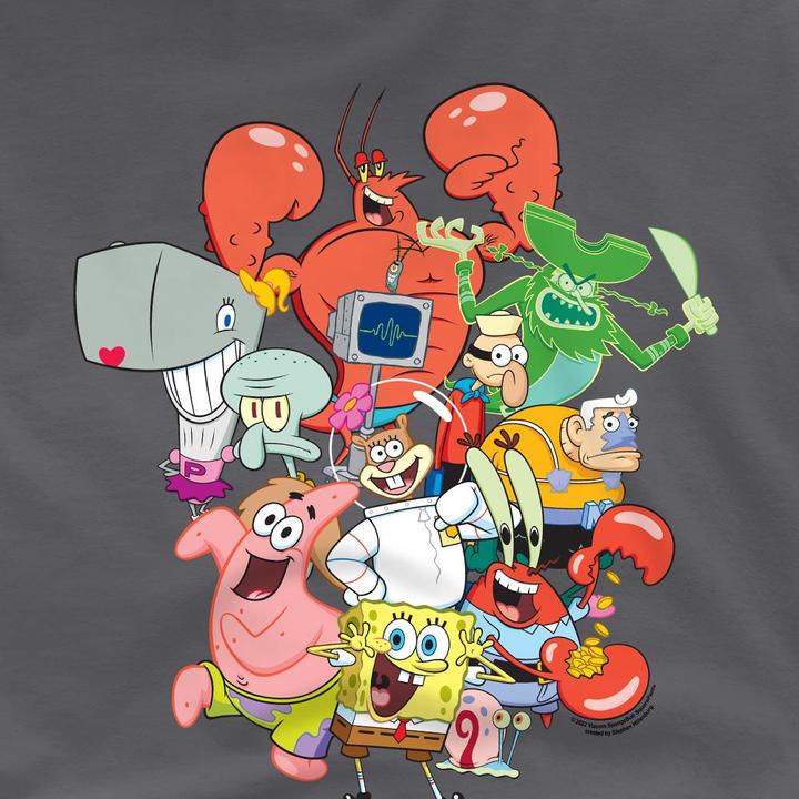 Immagine prodotto Spongebob Squarepants The Whole Gang Maglietta Uomo (XL)