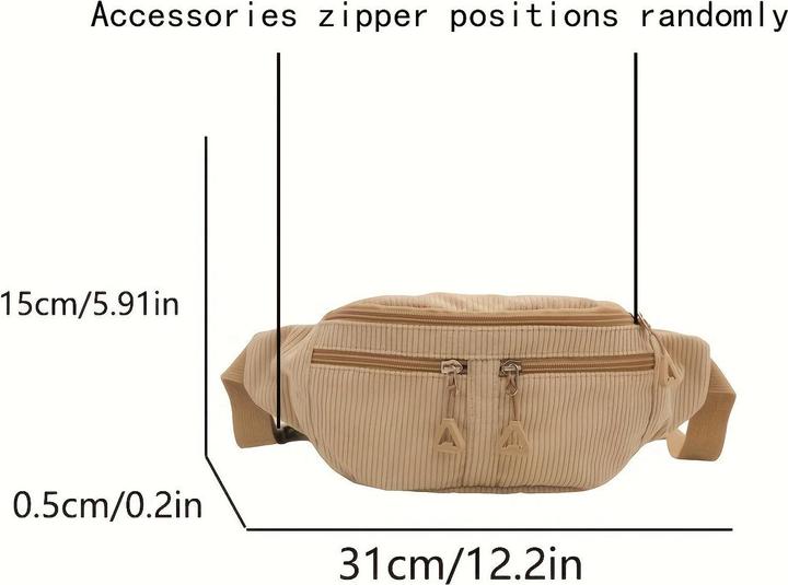 Actual product image Only-Bags.Store Schicke Cord-Crossbody-Slingtasche - vielseitig und bequem, perfekt zum Einkaufen, Spazierengehen